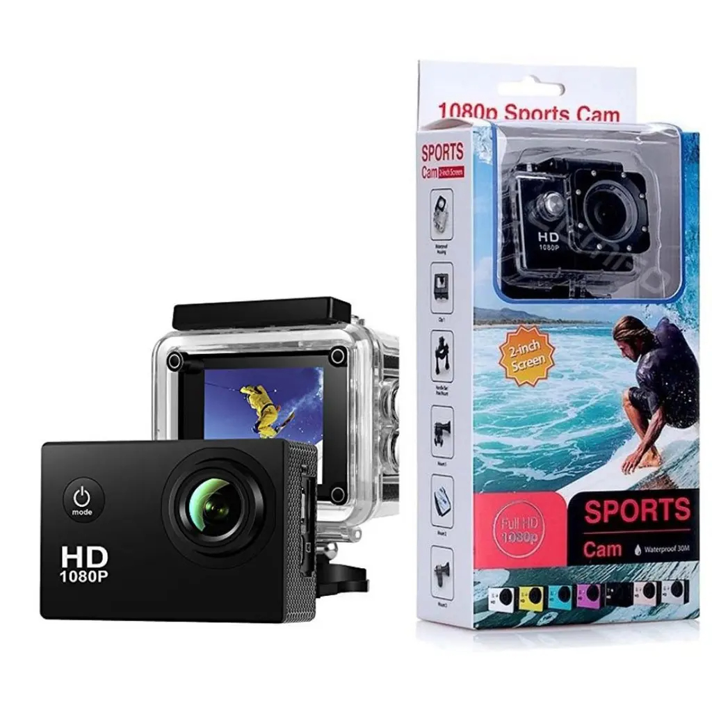 2022 热销高品质运动相机 2 英寸防水 30m 高清录制相机专业 Vlog 1080p 动作运动相机