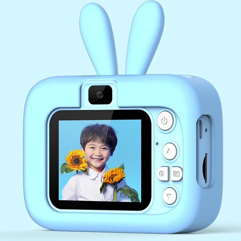 电子小工具 2 英寸儿童相机 1080p 迷你玩具生日礼物照片视频数码相机摄像机