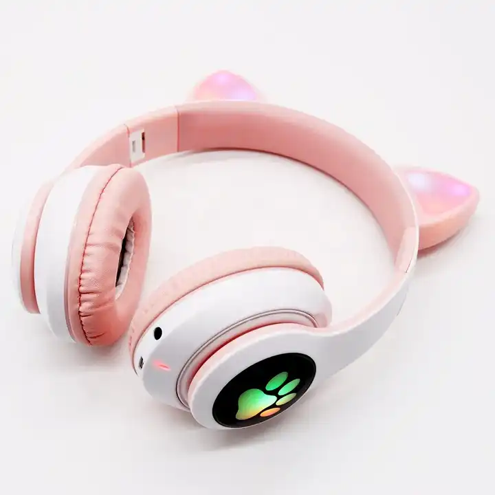 热销儿童耳机 BT 5.0 无线耳机女孩最好的手机游戏猫耳耳机