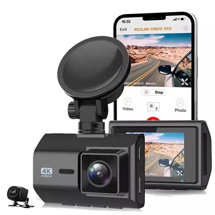 4K 2160P Recording IPS Wifi Dash Cam Front And Rear 4k Car Camera DVR Dashboard Camera Black Box Dash Camera